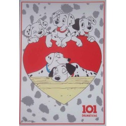 Carte postale double les 101 dalmatiens