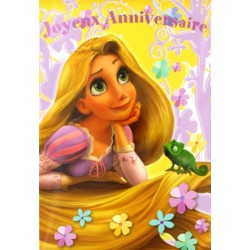 Carte anniversaire Disney Raiponce