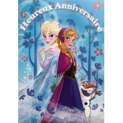 Carte anniversaire Disney la reine des neiges