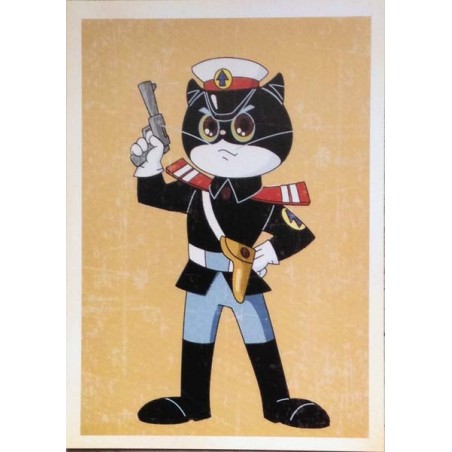 Carte postale Sergent chat noir