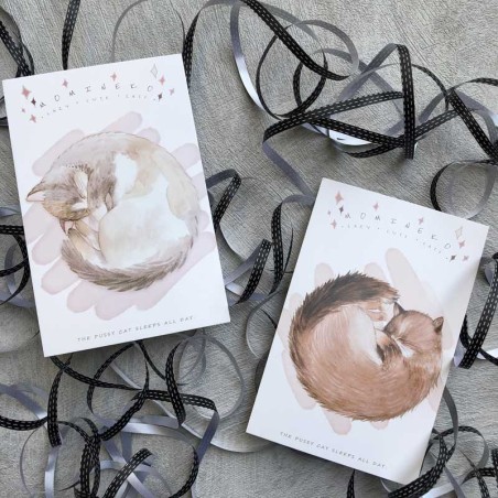 Cartes postales sleepy cat