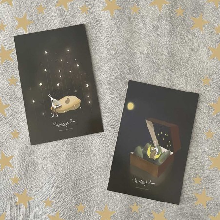 Cartes postales rabbit moonlight