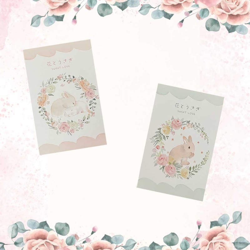 Cartes postales sweet love rabbit