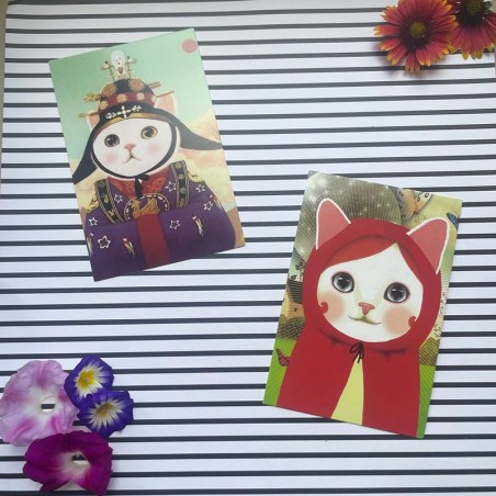 Cartes postales vintage chat