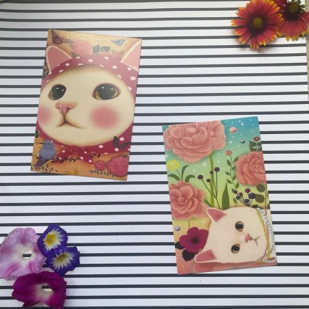 Cartes postales vintage chat