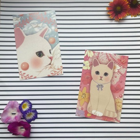 Cartes postales vintage chat