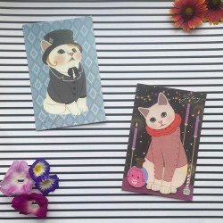 Cartes postales vintage chat