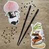 Cartes postales pandas gourmands