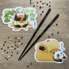 Cartes postales pandas gourmands