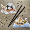 Cartes postales pandas gourmands