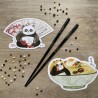 Cartes postales pandas gourmands
