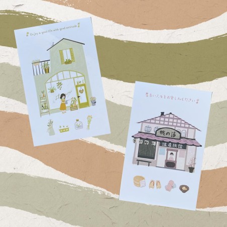 Cartes postales devantures de magasins asiatiques