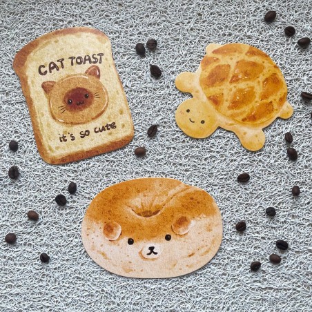 Cartes postales viennoiseries kawaii
