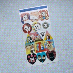 Planche de stickers chats