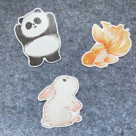 Cartes postales trio d'animaux mignons