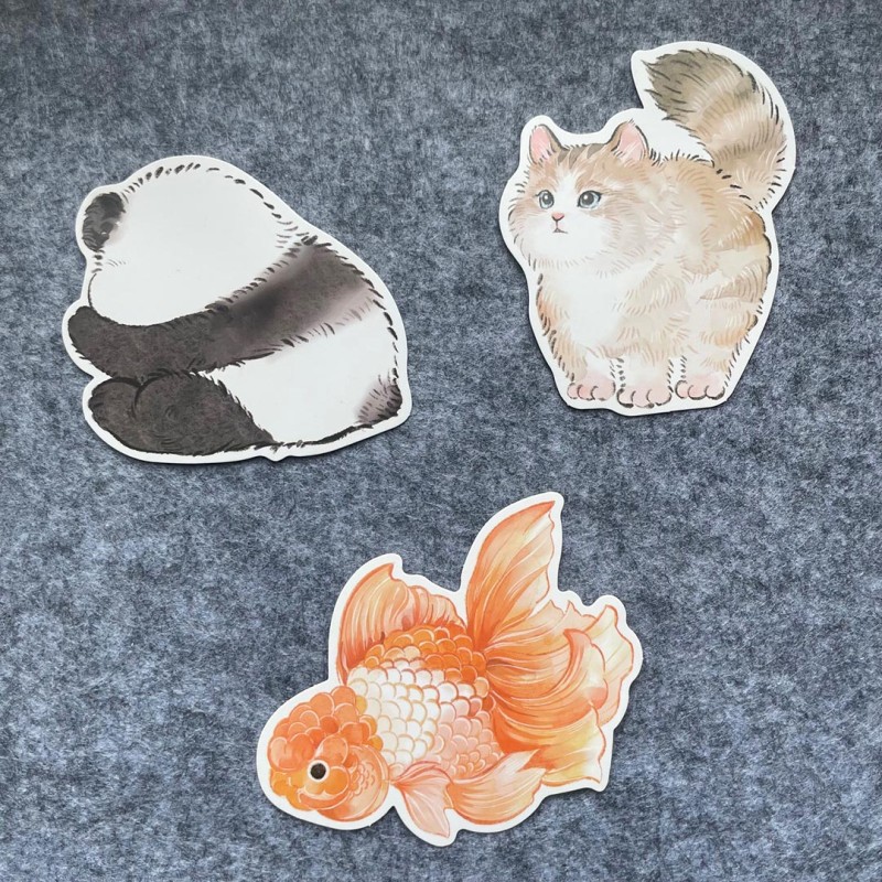 Cartes postales trio d'animaux mignons